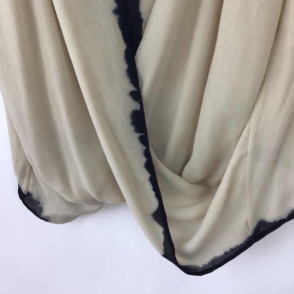 VIVIANA UCHITEL Dyed Silk V-Neck wrap Blouse S-M - Picture 5 of 7